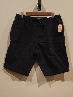 American Eagle Men's Black Chino Utility Shorts Drawstring Size M NWT